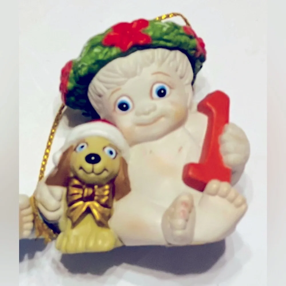 Vintage Dreamsicles Cherub Christmas Ornaments Lot Of 9